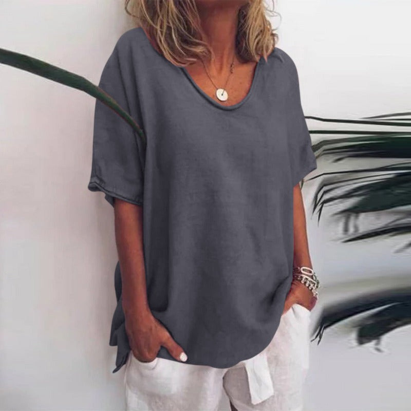 Julia | Lässiges Rundhals T Shirt
