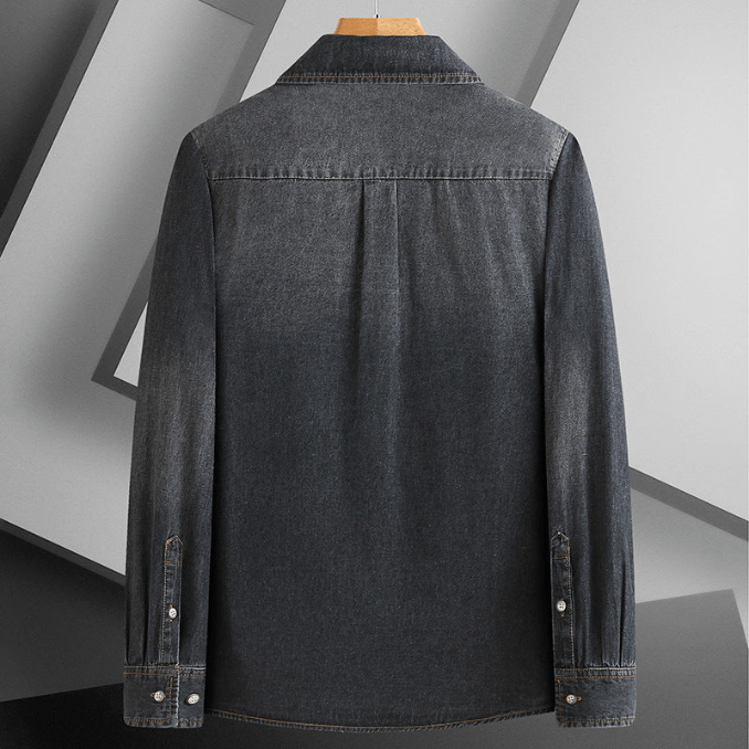 Herren Denim Hemd Baumwolle Casual Stil