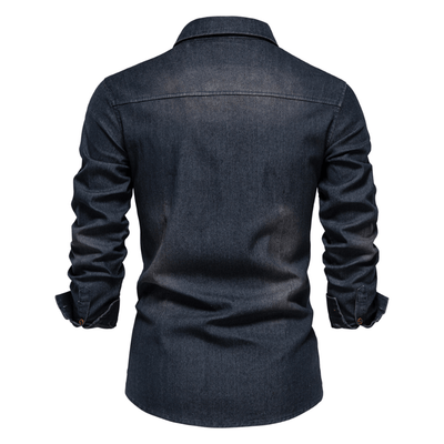 Herren Hemd Langarm Baumwolle Casual Stil