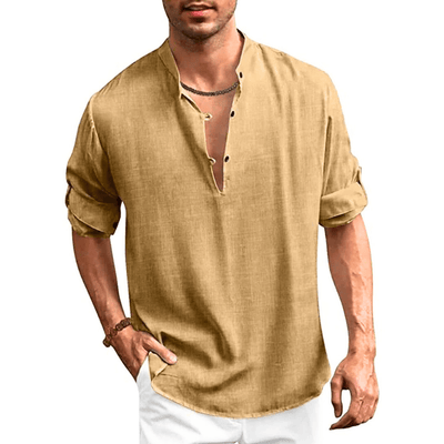 Herrenhemd Baumwolle Klassisch Elegant Langarm