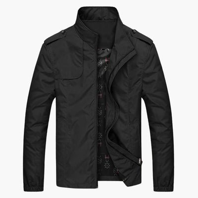 Herrenjacke mit Reißverschluss und langen Ärmeln