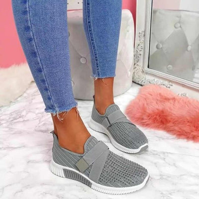 Heidi-Mode | Orthopädische Slip on Damenschuhe mit Klettverschluss