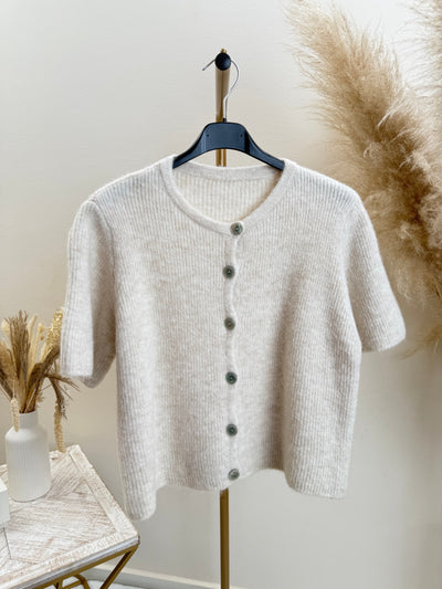 Kurzarm Strickjacke