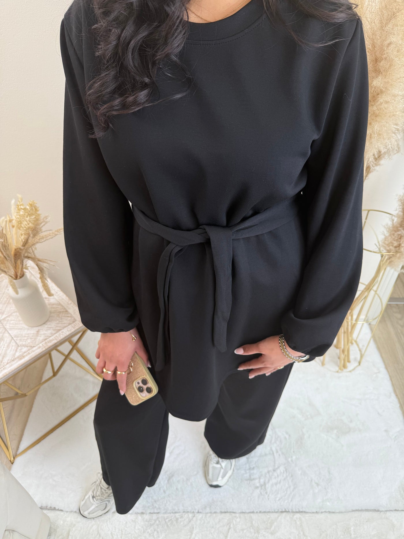 Set mit Stoffgürtel