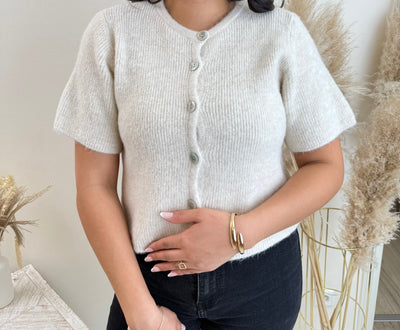 Kurzarm Strickjacke