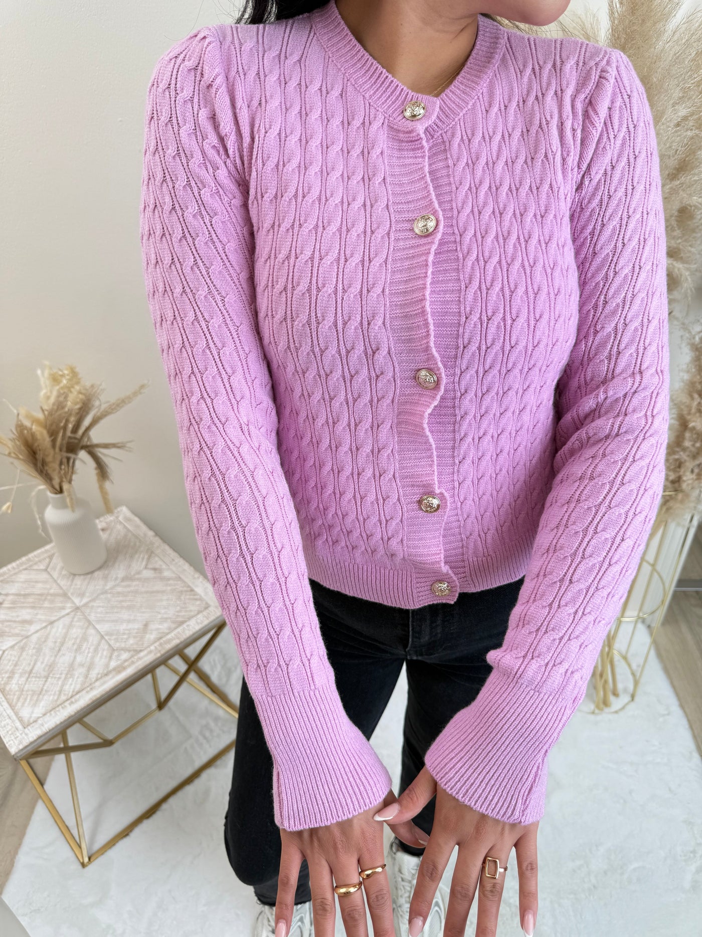 Cardigan mit Goldknöpfen