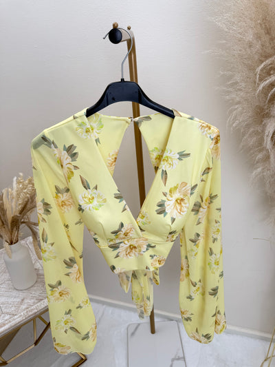 Binde Oberteil Blumen Print