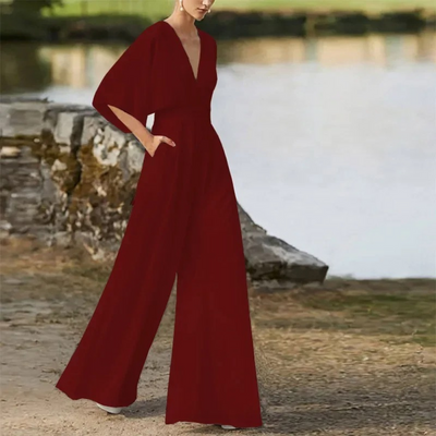 Jumpsuit mit V-Ausschnitt für Damen