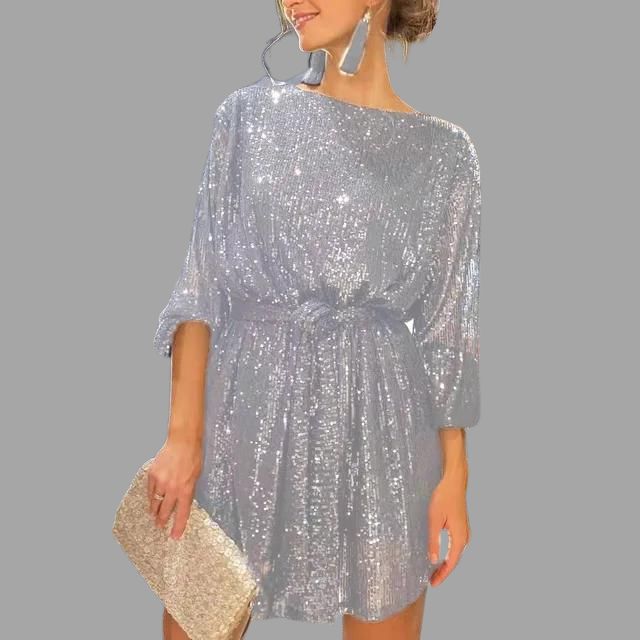 Karolin | Glitzerndes Pailletten Minikleid