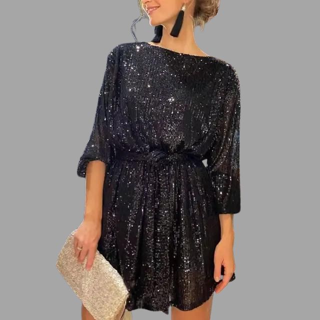 Karolin | Glitzerndes Pailletten Minikleid