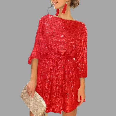 Karolin | Glitzerndes Pailletten Minikleid