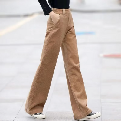 Kira | Bequeme Hoch Taillierte Cordhose