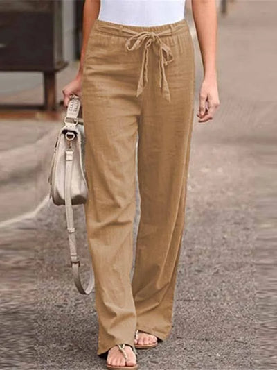 Leinenhose mit Gürtel für Damen