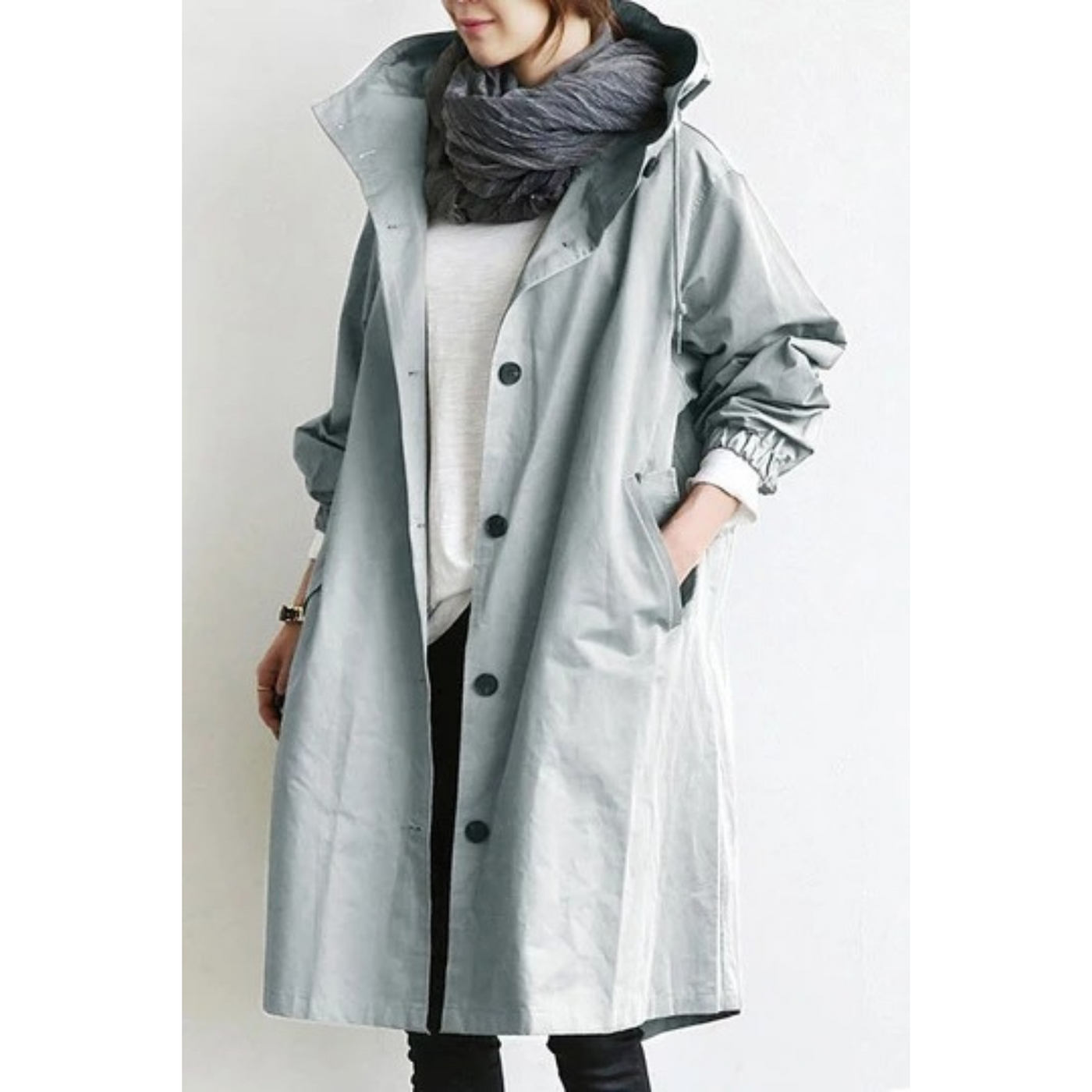 CELINE | Langer Trenchcoat mit Kapuze – Stilvoll & Funktional