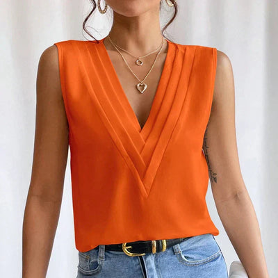 Leah | Elegante Sommer Kurzarm Bluse