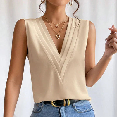 Leah | Elegante Sommer Kurzarm Bluse