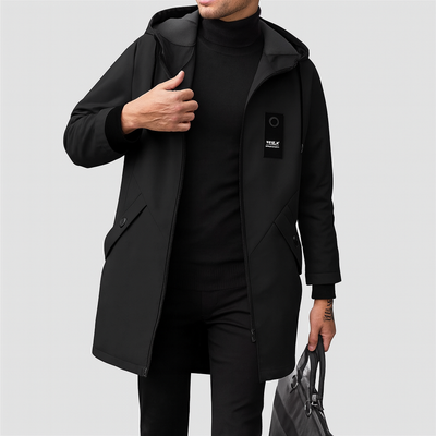 Liam Herren-Softshelljacke – Minimalistischer Kapuzenmantel mit Reißverschluss