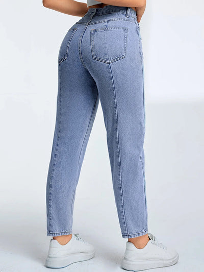 Lena | Moderne Mom Jeans mit Hohem Bund