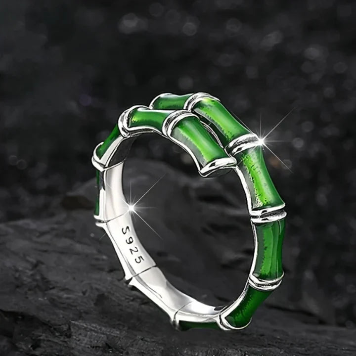 Bambus Silber Ring