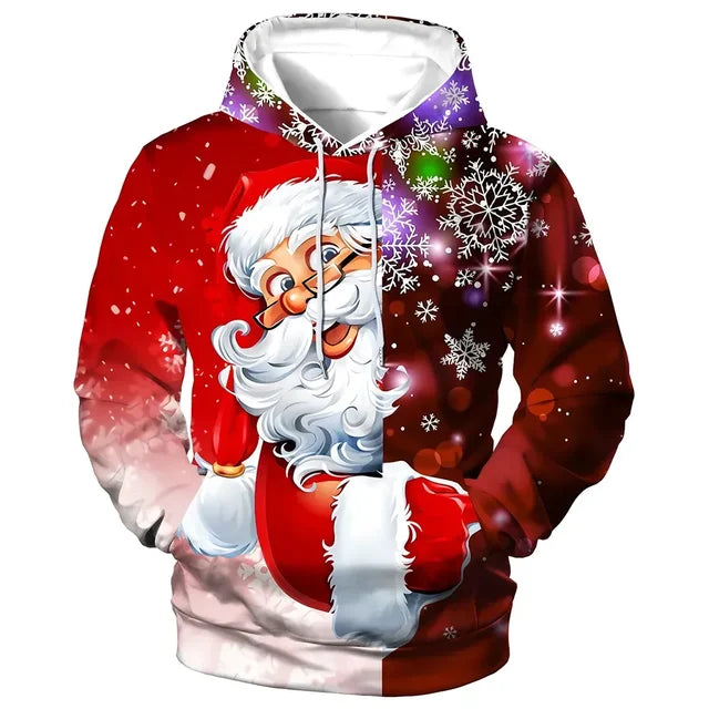 Weihnachts Pullover mit Kapuze für Herren