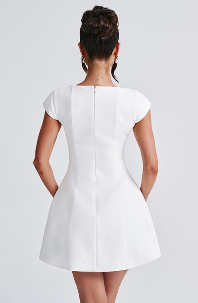 Nicole | Stilvolles elfenbeinfarbenes Minikleid