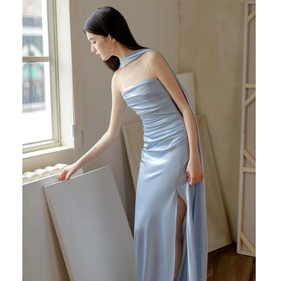 Heidi-Mode | Damen Strapless Maxi Abendkleid figurbetont & elegant