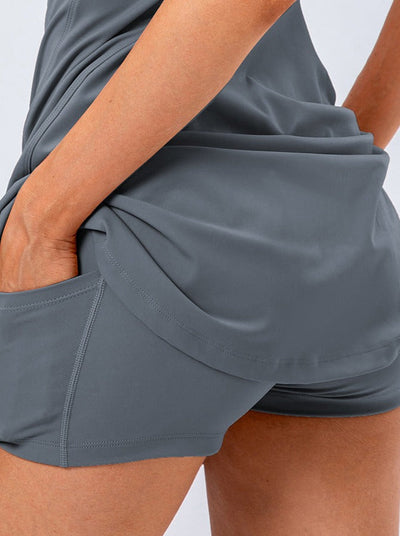 Alina | Sportlich geschnittenes graues Tenniskleid