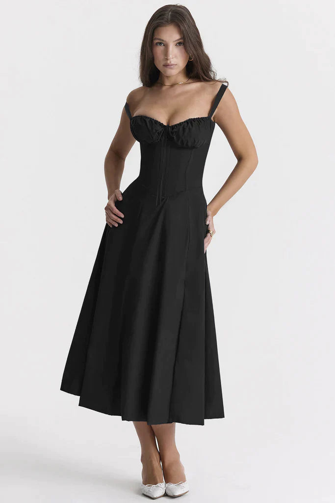 Ärmelloses Sommerkleid mit Schlitz für Damen