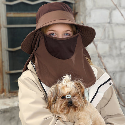 Heidi Mode | Vollabdeckung Gesicht Sonnenschutz Maske im Freien UV Eimer Hut