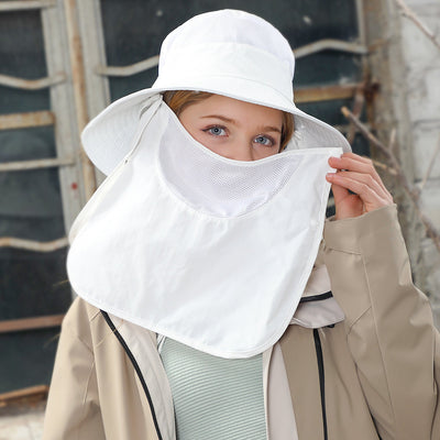 Heidi Mode | Vollabdeckung Gesicht Sonnenschutz Maske im Freien UV Eimer Hut