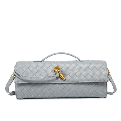 Luxury Vegan Leather Clutch – Handwoven, Elegant & Sustainable