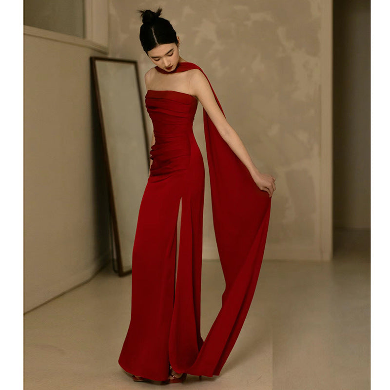 Heidi-Mode | Damen Strapless Maxi Abendkleid figurbetont & elegant