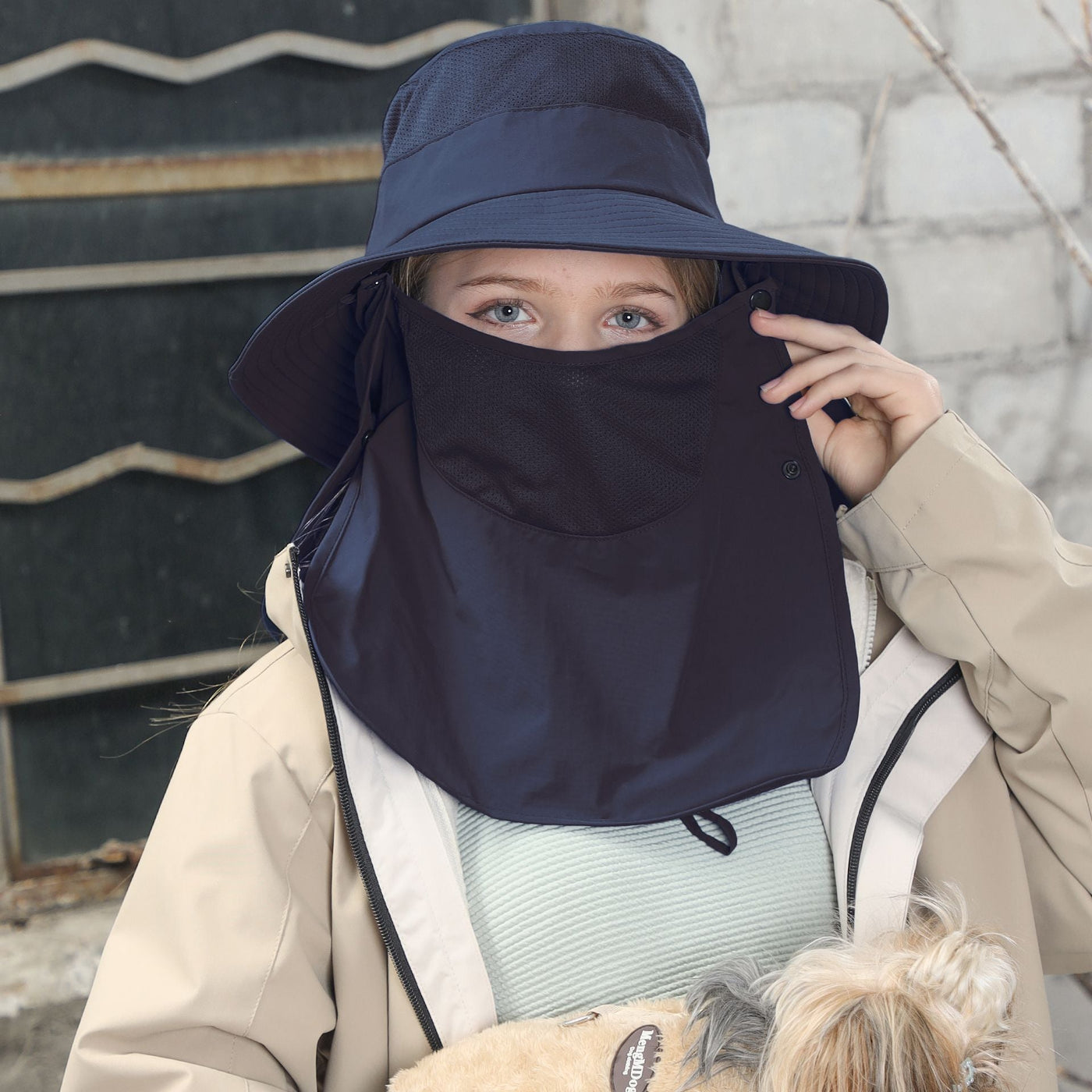 Heidi Mode | Vollabdeckung Gesicht Sonnenschutz Maske im Freien UV Eimer Hut