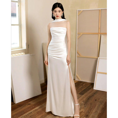 Heidi-Mode | Damen Strapless Maxi Abendkleid figurbetont & elegant