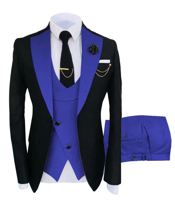 Herren Anzug in formellem Stil, dreiteilig mit Sakko, Weste und Hose
