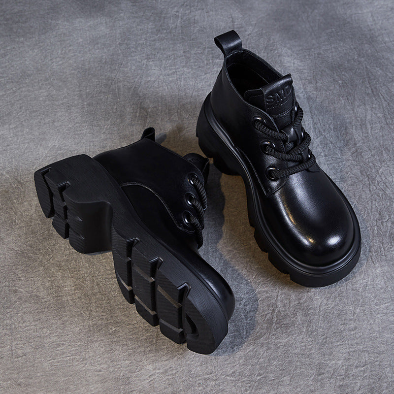 Damen Dirndl Schuhe | Schnürung Mit Breiter Sohle