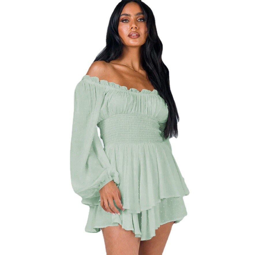 Ria | Elegantes Off Shoulder Kleid mit Ärmeln