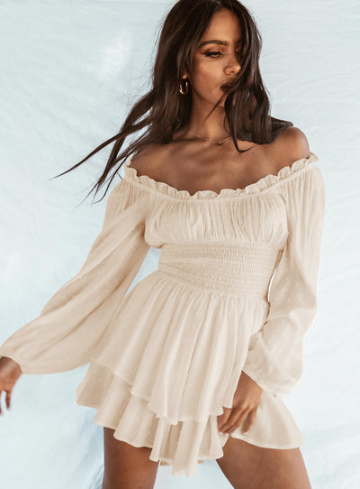 Ria | Elegantes Off Shoulder Kleid mit Ärmeln