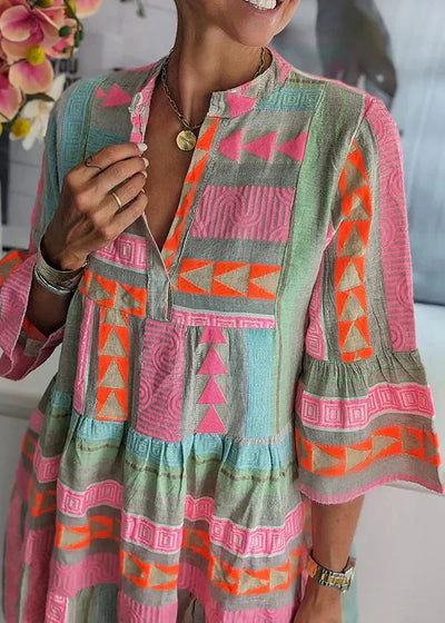 Ellie | Luftiges Baumwoll-Hanf Sommerkleid