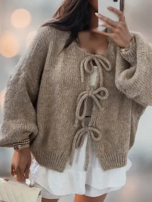 Locker geschnittene Strickjacke für Frauen