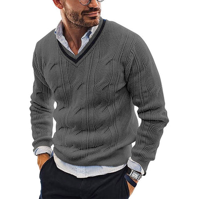 Vintage Langarm-Winterpullover für Männer