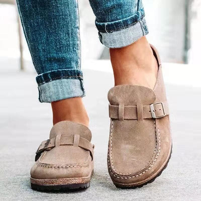 Wildleder-Loafer mit Schnalle für Damen