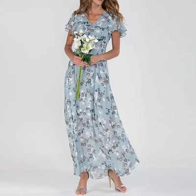 Florence – Langes Sommerkleid mit Blumenmuster