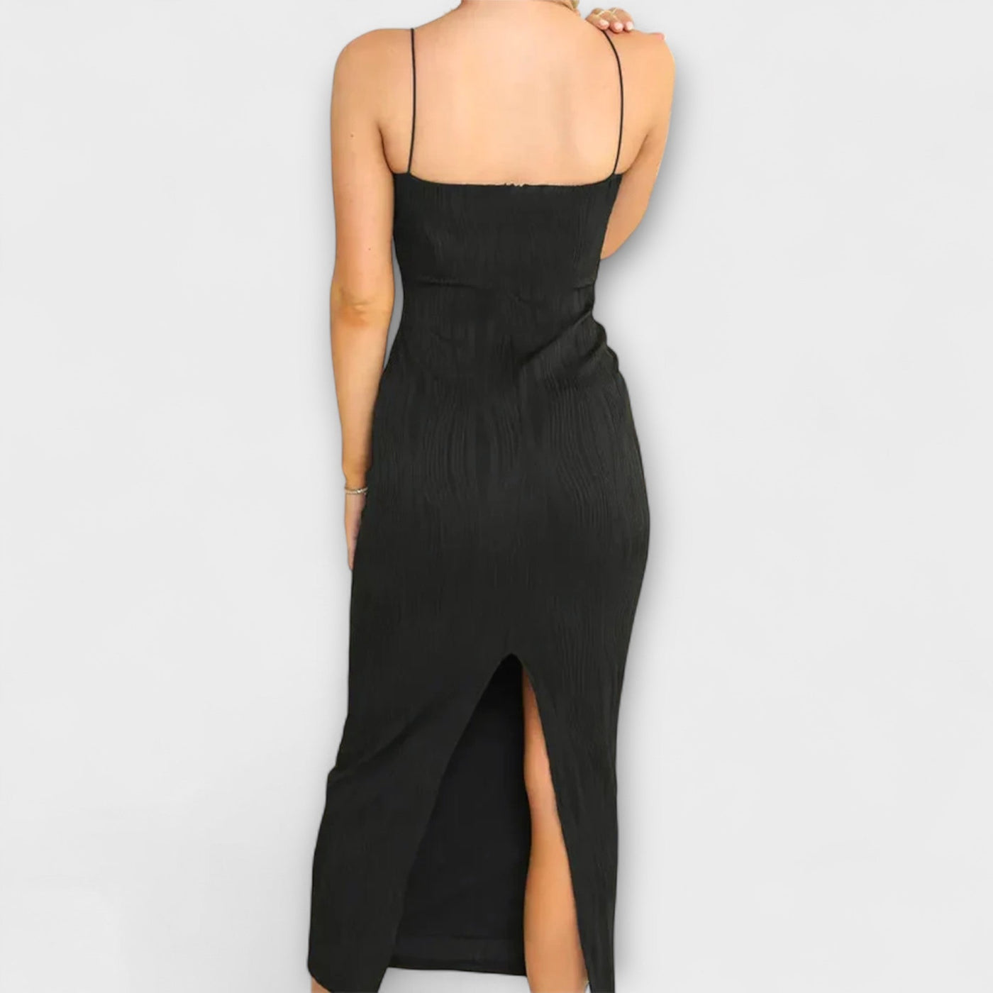 Elegantes ärmelloses Maxikleid mit Raffungen