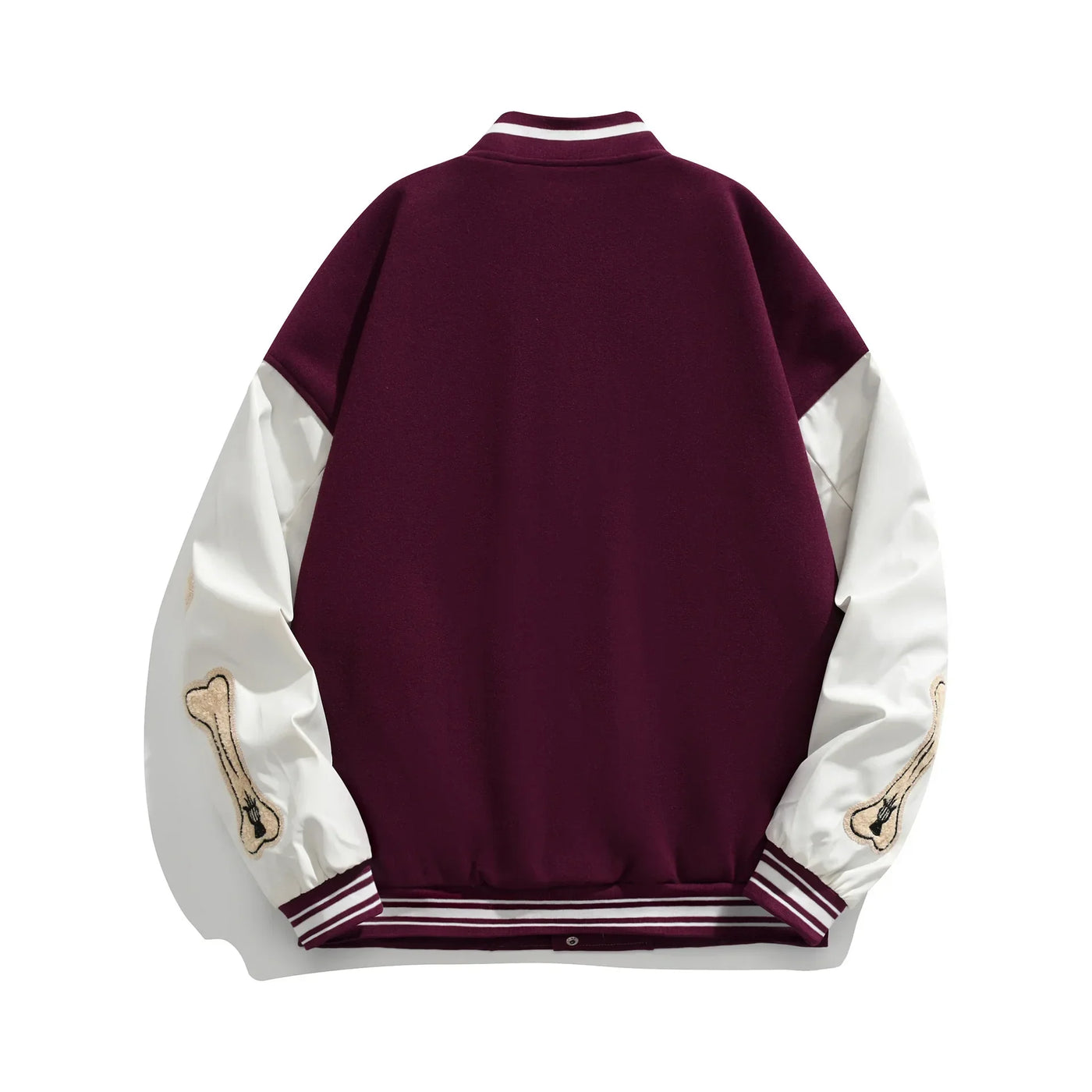 Beatrice | Harajuku Varsity Collegejacke mit Kunstleder-Ärmeln