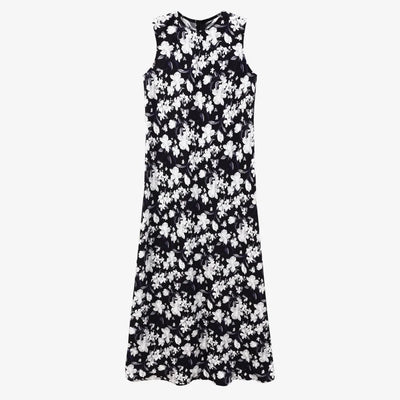 Elegantes Satinkleid - Stricktop-Kombinationsset