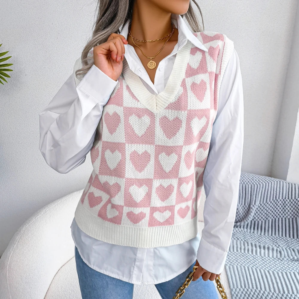 V-Ausschnitt Weste für Damen