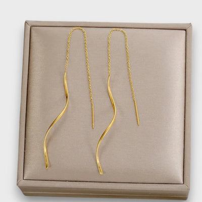 Elwira – Lange Ohrringe mit Wellenform