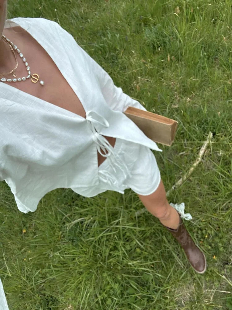 Heidi-Mode | Schnür-Longsleeve-Shirt