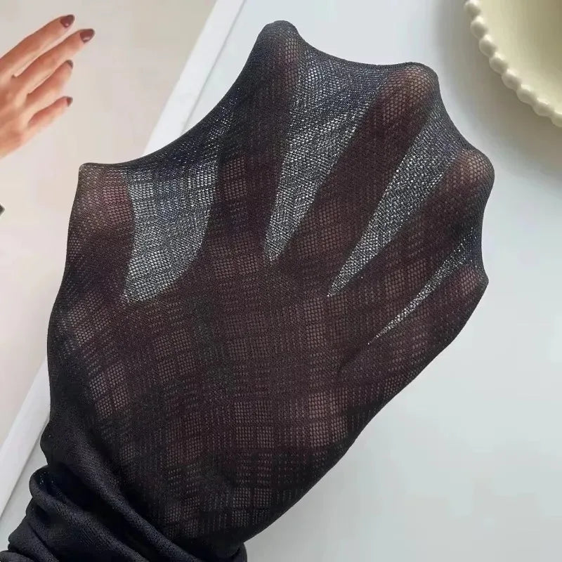 Stylische Schwarze Damenstrumpfhose | Rautenmuster